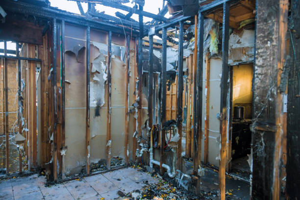 Professional Emergency Fire Cleanup technician working in Hertford, NC